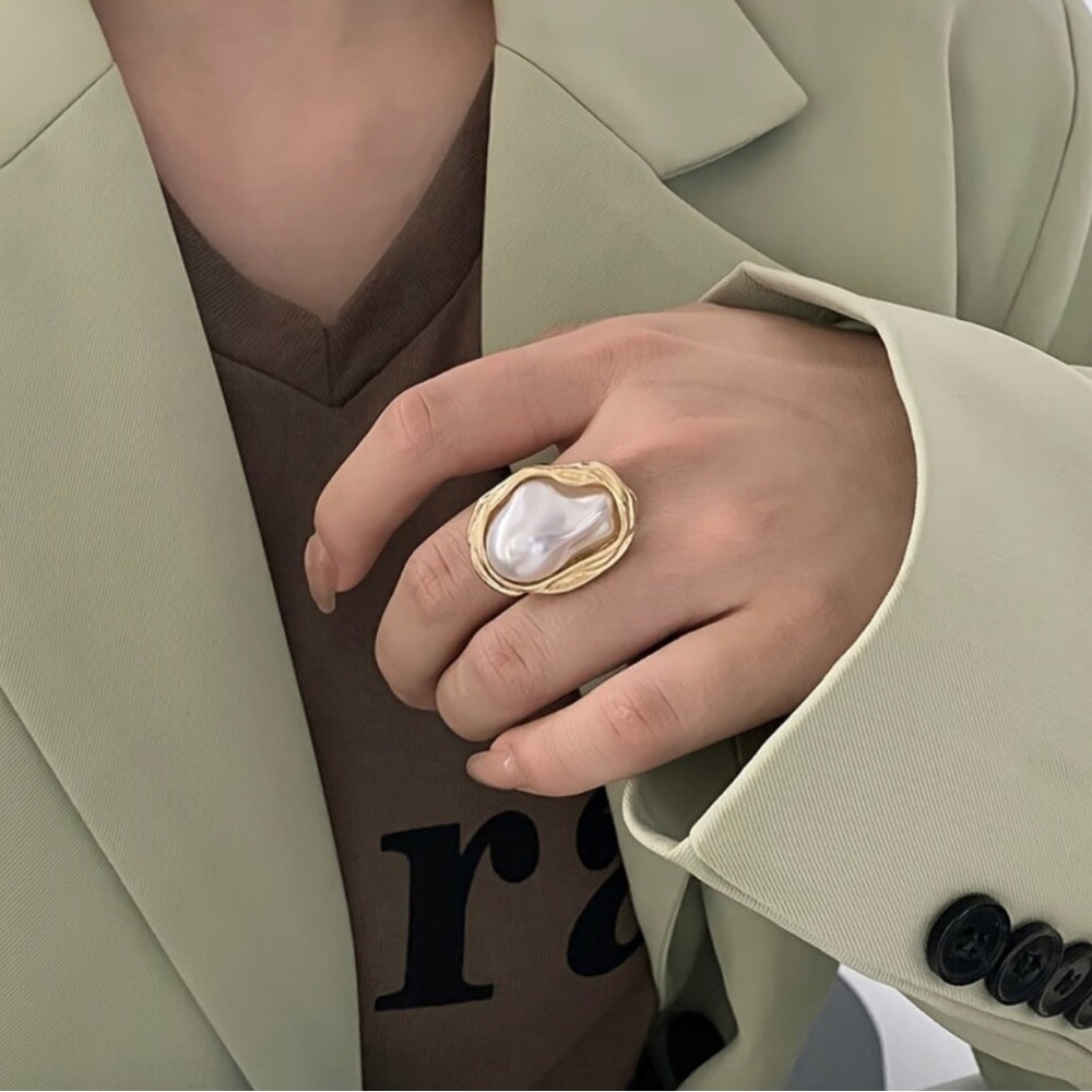 Pearl Ring French Vintage Elegant Romantic Style Ring